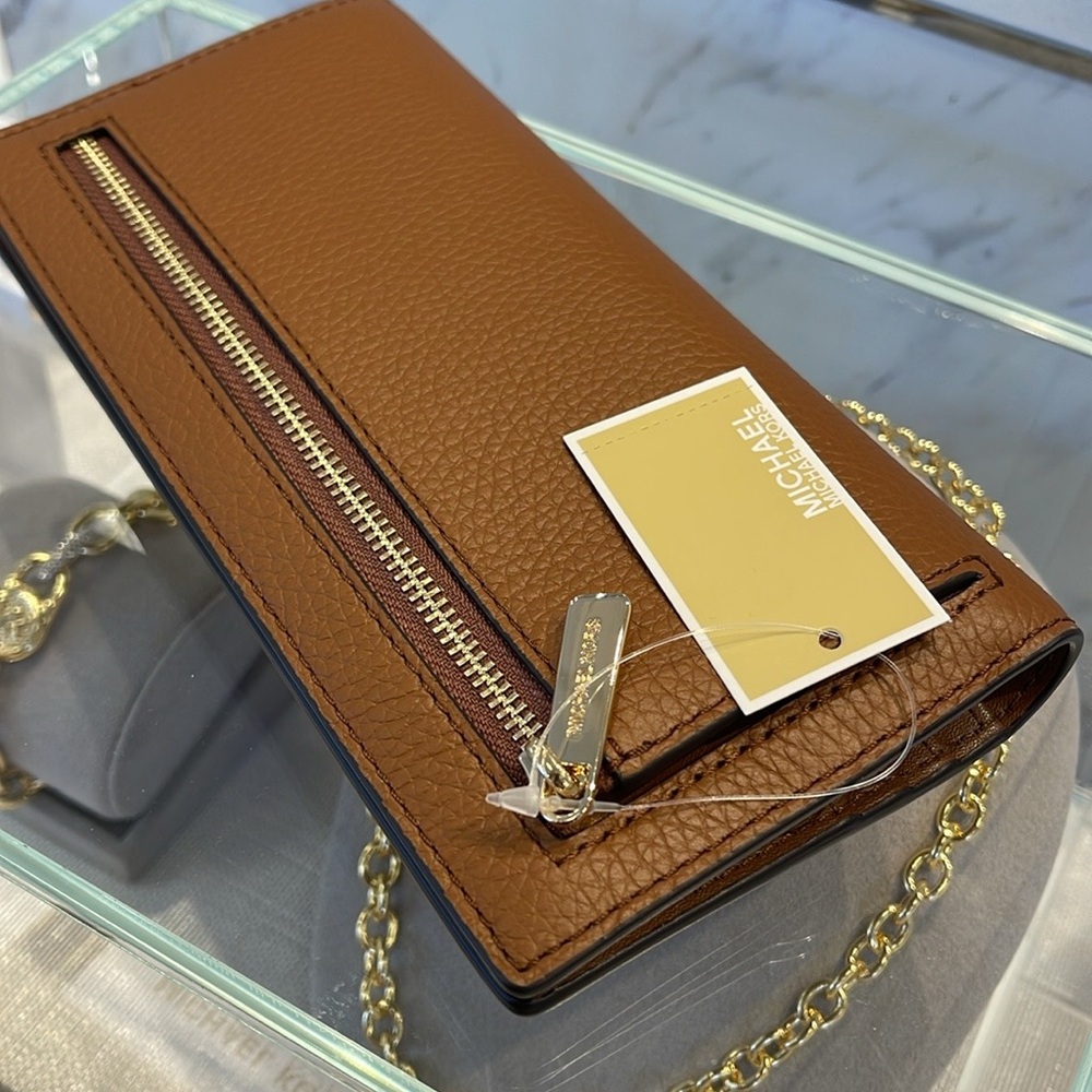 Michael Kors Reed Lg Bifold Pebbled Leather Snap Wallet Card Case 
Luggage 
NWT - Picture 8 of 16